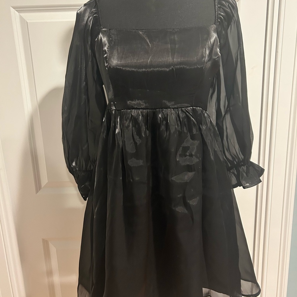 Elegant Black Sheer Dress